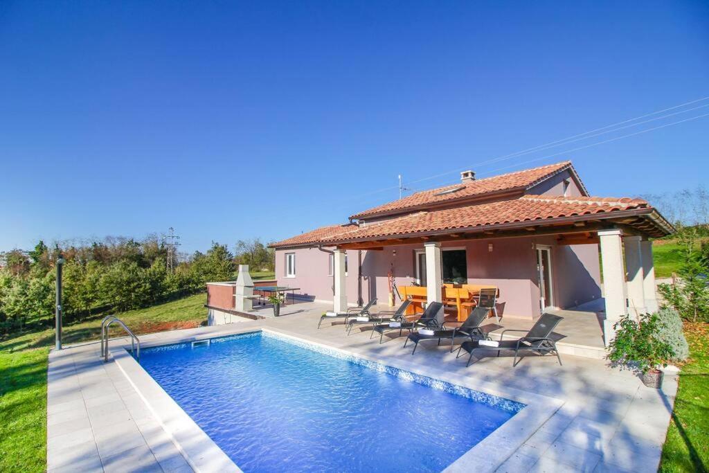 Modern House With Private Pool Villa Žminj Exterior foto