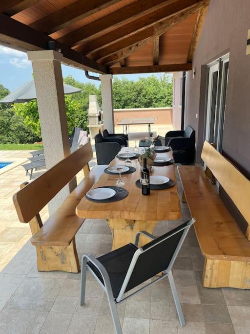 Modern House With Private Pool Villa Žminj Exterior foto